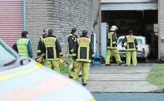 Smokin’: Fire crews at the scene of the car fire in O’Keefe Drive on Wednesday night. Smokin’: Fire crews at the scene of the car fire in O’Keefe Drive on Wednesday night.